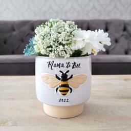 Personalized Bee Planter Summer Pregnancy Announcement Gift, Aunt Grandma To - thumbnail 3