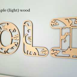 Personalised Dinosaur Name Sign With Letters For Jungle-Themed Kids Room, Custom Decor, Wooden Wall Art Nursery - thumbnail 3