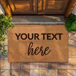 Your Text Here - Custom Doormat Personalized Housewarming Gift Home Decor Design Own Front Door Rug - thumbnail 1