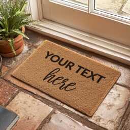 Your Text Here - Custom Doormat Personalized Housewarming Gift Home Decor Design Own Front Door Rug - thumbnail 2