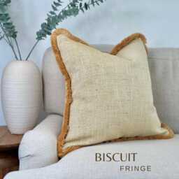 Yellow Textured Cushion Cover With Customisable Fringe Or Piping All Sizes - Ochre - thumbnail 2
