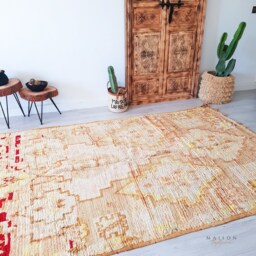 Authentic Yellow Boujaad Rug, Vintage Moroccan 5.6 Ft X 13.2 - thumbnail 3