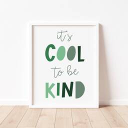 Cool To Be Kind Print - Kids Bedroom Wall Art, Childs Bedroom, Playroom Decor, Children's Room, Boys Bedroom, Grey Print - thumbnail 3