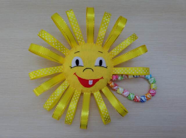 Squeaker Toy, Soft Sun, Toy For The Baby, Gift To Felt Toy, Baby Original Design, Plush Stuffed Beanbag - image 1