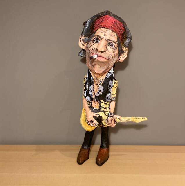 Keith Richards Figure, Handmade Figurine, Rolling Stones - image 1