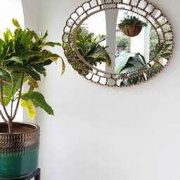 Beautiful Gold Mirror 70cm Oval - Interior Decoration Wall Home Decor Decorative Mirrors Peruvian Crafts - thumbnail 4