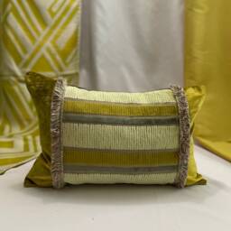 "Designers Guild Velvet Pillow Cover Green Quilted Decorative Cushion - 18""x 12" - thumbnail 3
