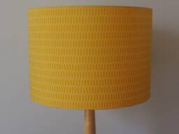 Yellow Geometric Lampshade Yellow Honeycomb Pattern Handmade Cotton Drum Lamp Shade Ceiling Pendant Or Table Floor Various Sizes