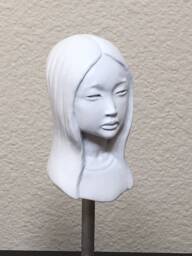 White Girl Bust Sculpture
