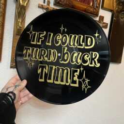 If I Could Turn Back Time, Inspired Cher, Record Wall Art, Gothic, Music Lover, Gift, Vinyl, Tattoo Style, Retro Decor, Lyrics - thumbnail 3
