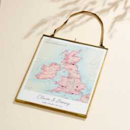 Personalised Where We've Been World Map Stitch Print - Wedding Anniversary Gift Hand Stitched Art - thumbnail 3