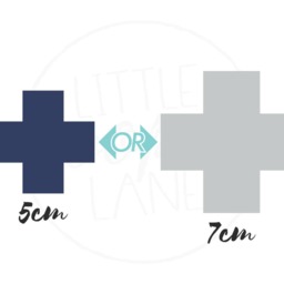 Plus Sign - Vinyl Wall Decals + X Modern Crosses Stickers 5cm/7cm Peel & Stick Baby Boys Girls Nursery Kids Room D??cor - thumbnail 2