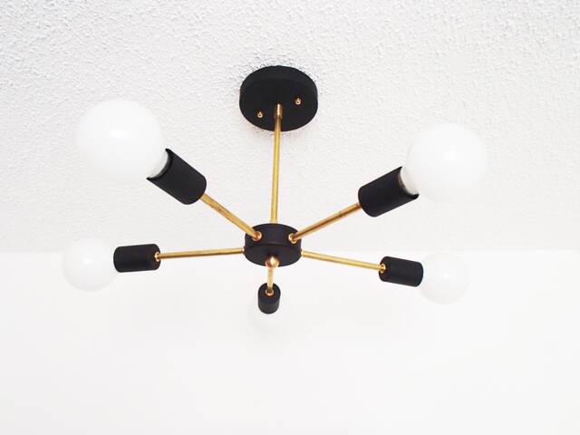 Modern Sputnik - Ceiling Light 5 Arm Atomic Mid Century Living Room Bedroom Kitchen Entryway Dining Ul Listed - image 1