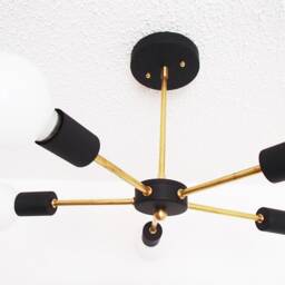 Modern Sputnik - Ceiling Light 5 Arm Atomic Mid Century Living Room Bedroom Kitchen Entryway Dining Ul Listed - thumbnail 2