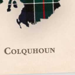 Clan Colquhoun Scottish Tartan Map - Of Scotland Family Wall Decor, Ready To Hang - thumbnail 4