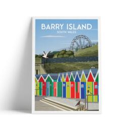 Barry Island Print - Travel Poster South Wales - thumbnail 1