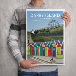 Barry Island Print - Travel Poster South Wales - thumbnail 2