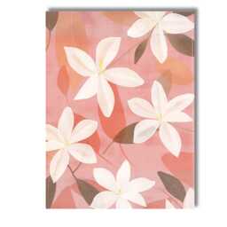 Blush Pink Magnolia Floral Pattern White Blossom Botanical Art Canvas Wall Print Decor Picture Ready To Hang - thumbnail 1