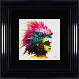 Patrice Murciano Wall Art - Cyber Punk 2 Framed Print With Border - 55cm X 55cm Choice Of Frame Colour - thumbnail 4