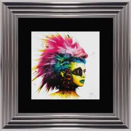 Patrice Murciano Wall Art - Cyber Punk 2 Framed Print With Border - 55cm X 55cm Choice Of Frame Colour - thumbnail 2