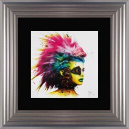 Patrice Murciano Wall Art - Cyber Punk 2 Framed Print With Border - 55cm X 55cm Choice Of Frame Colour - thumbnail 3