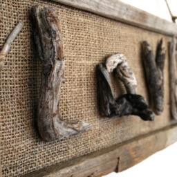 Driftwood Love & Burlap Hanging Sign, Wall Art, Wall Decor - thumbnail 4