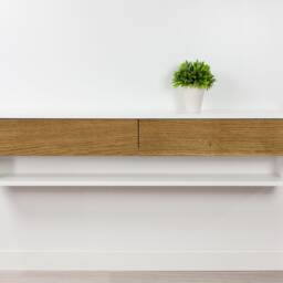 Floating Console Table, High End Lacquer Finish, Hardwood Drawer, Wall Mounted Entryway Cabinet, Sideboard - thumbnail 2