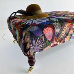 Coffee Table Footstool in Studio Coverdale Mars Meadow Evergreen - thumbnail 2