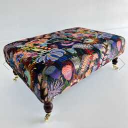 Coffee Table Footstool in Studio Coverdale Mars Meadow Evergreen