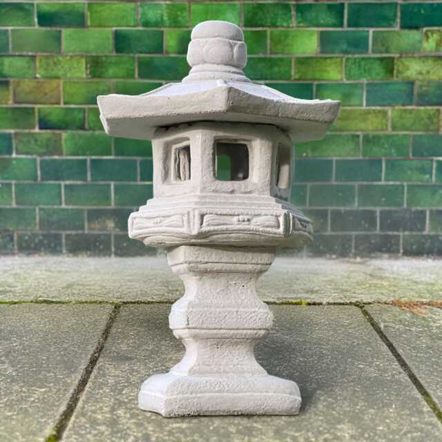 Japanese Pagoda Statue Concrete Lantern Sculpture Stone Figurine Asian Decoration Handmade Zen Garden Art - image 1
