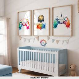 Gaming Poster Set - 3 Gamer Wall Art Prints - Teen Room Boys Bedroom Decor Video Game Print Kids Artwork Gift For Boy Gifts - thumbnail 2