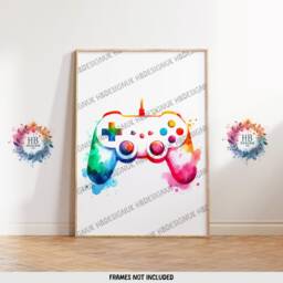 Gaming Poster Set - 3 Gamer Wall Art Prints - Teen Room Boys Bedroom Decor Video Game Print Kids Artwork Gift For Boy Gifts - thumbnail 3
