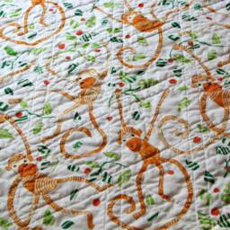 Triangle Baby Quilt, Gender Neutral Blanket 29x34, Patchwork Shower Gift - thumbnail 4