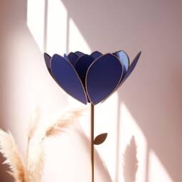Floor Lamp & Lampshade Double Flower - Royal Blue - thumbnail 2