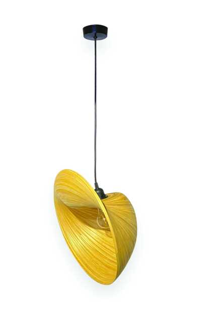 Bamboo Sea Shell Lampshade 40cm, Large Single Pendant Light - image 1