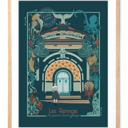 "Poster ""The Saint-Georges Swimming Pool/Les Rennais" - thumbnail 3
