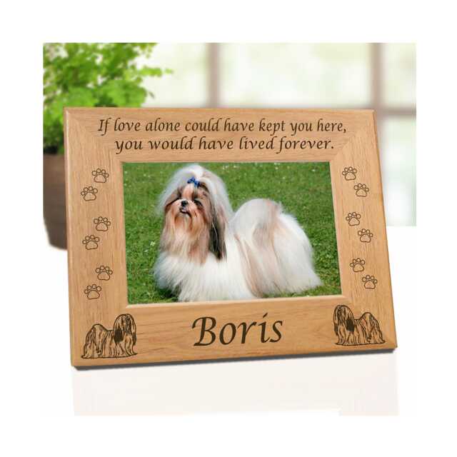 Shih Tzu, Tzu Gift, Dog Mom Dogs, Mom, Lover Portrait, Custom Memorial, Photo Frame - image 1
