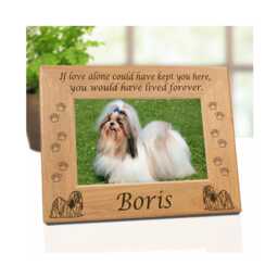 Shih Tzu, Tzu Gift, Dog Mom Dogs, Mom, Lover Portrait, Custom Memorial, Photo Frame - thumbnail 1