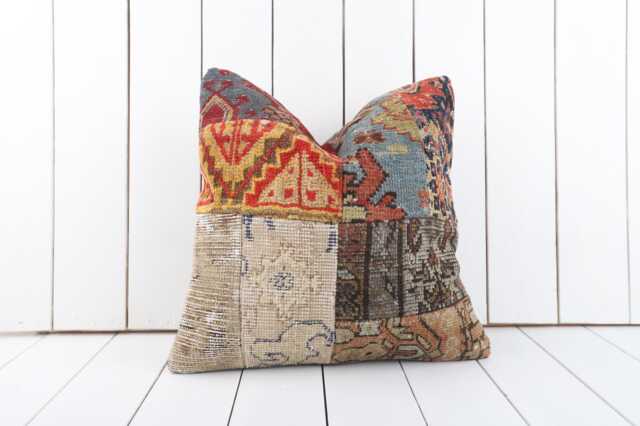 16x16 Kilim Pillow Cover Vintage Turkish Anatolian Cushion - image 1