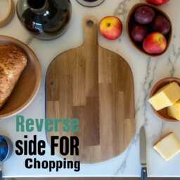 Personalized Ocean Resin Art Cheese Board, Handmade Oak Wood - thumbnail 3