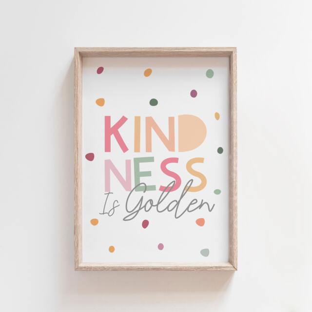 Girls Pastel Nursery Print, Bedroom Prints, Wall Art, Playroom Kids Motivational Quotes, Decor, Muted Pink - image 1