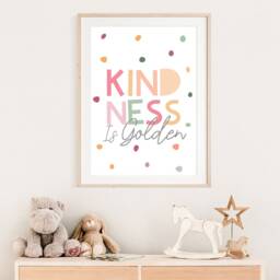 Girls Pastel Nursery Print, Bedroom Prints, Wall Art, Playroom Kids Motivational Quotes, Decor, Muted Pink - thumbnail 4