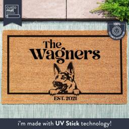 German Shepherd Door Mat - Dog Lover Doormat Custom Pet Breed Personalized Animal Cute Family Gift Couple - thumbnail 1