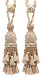 "D??copro Curtain Tassel Tieback, Length 11"" - 27.5cm, Spread 34" - thumbnail 2