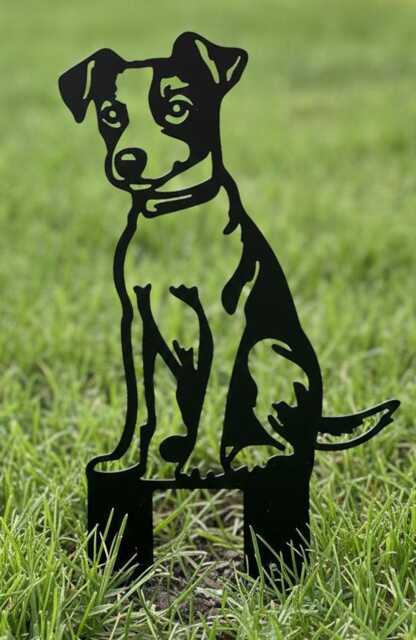 Jack Russell Lawn Stake, Garden Ornament, Cute Gift, Mother's Day, Allotment, Steel Sculpture