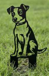 Jack Russell Lawn Stake, Garden Ornament, Cute Gift, Mother's Day, Allotment, Steel Sculpture