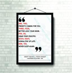 Movie Single Quote Print - A Nightmare On Elm Street - thumbnail 1