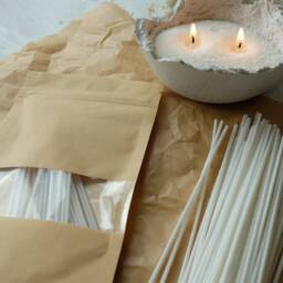 Pre Waxed Candle, Snow Wax Candle, Pearled Candle Wicks With Sustainers Candle Making 4cm - thumbnail 2