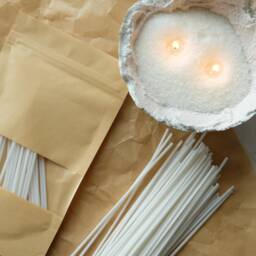 Pre Waxed Candle, Snow Wax Candle, Pearled Candle Wicks With Sustainers Candle Making 4cm - thumbnail 3