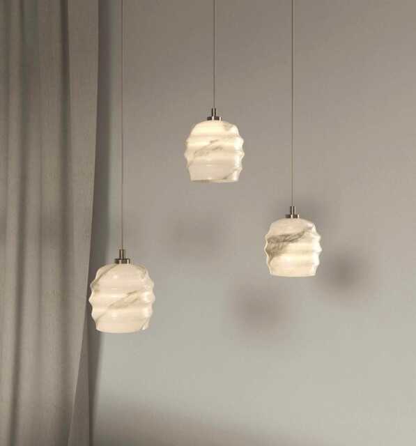 Calliope - Alabaster Chandelier, Pendant Light, High Ceiling Lamp, Table Lighting, Dinning Room Lights - image 1